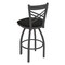 Holland Bar Stool Co 25" Swivel Counter Stool, Pewter Finish, Canter Espresso Seat 82025PW003 - alternate 2